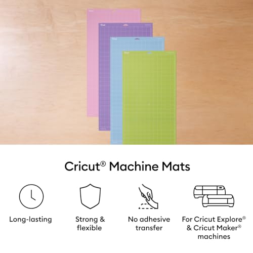 Image of Cricut StandardGrip Machine Mats 12in x 24in, Green (3 Count) | Reusable Cutting Mats for Crafts with Protective Film -Compatible with Cricut Explore & Maker