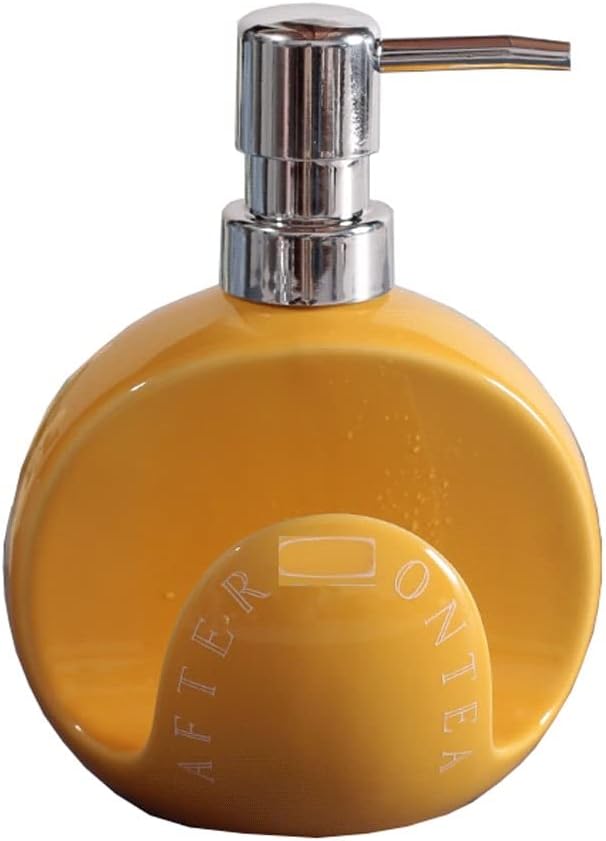 Soap Dispenser, Ceramic Lotion Dispenser 400ml/13.5oz Home Pump Bottle Suitable for Kitchen Sink Or Bathroom Countertop Use