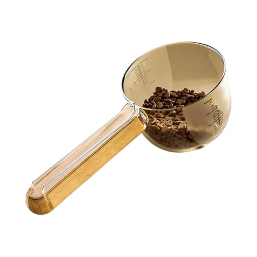 Messbecher, Tierfutter-Messlöffel, Hundefutter, Präzisionswaage, Tierfutter-Messbecher, Katzen-Messbecher mit Verschlussclip-Design, für Hunde und Katzen, Reismehl, Getreide Nts90 (Beige, 19x8x6.5cm)
