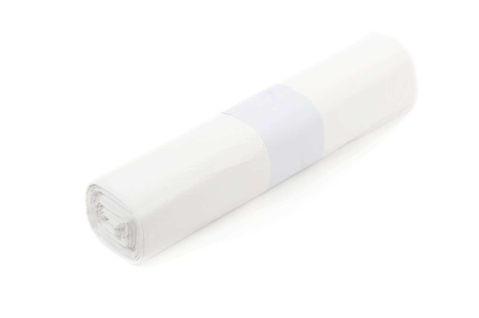 Funny - Bolsas de basura de polietileno de alta densidad (PEAD, alrededor de 30 l de capacidad, 1 rollo de 1000 unidades), color blanco