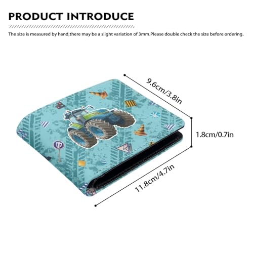 Image of Coldinair Tractor Kids Bifold Wallet for Boys Ages 5-7 /6-8 with Wallet Card,Child Cute Credit Card Holder Wallets With Coin Pocket Id Window for Kids, Boys,Teen,Blue