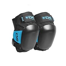 TSG Knee Pads Force III A, Skateboard, Hardshell, EVA and ACF Foam, Protective Gear, Crash Protection, Replaceable PE Cap, Tear Resistant Nylon, Open Back, Adults, Black