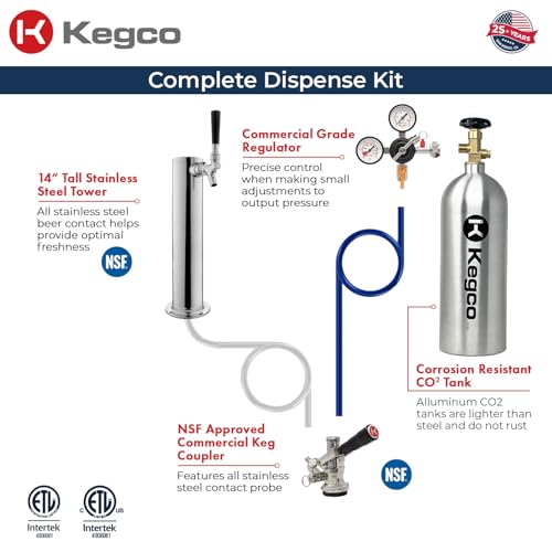 Image of Kegco 3PK309B-1 Keg Dispenser, 1 Tap, Black
