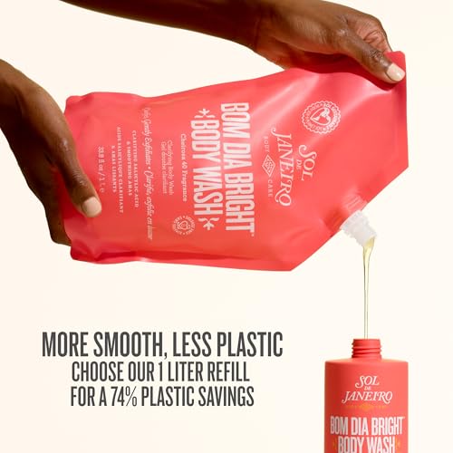 Image of Sol de Janeiro Bom Dia Bright Clarifying AHA BHA Body Wash | Women's Body Wash, Exfoliating, Deep Cleansing, Doubles as Shaving Cream, Warm Floral Vanilla Scent