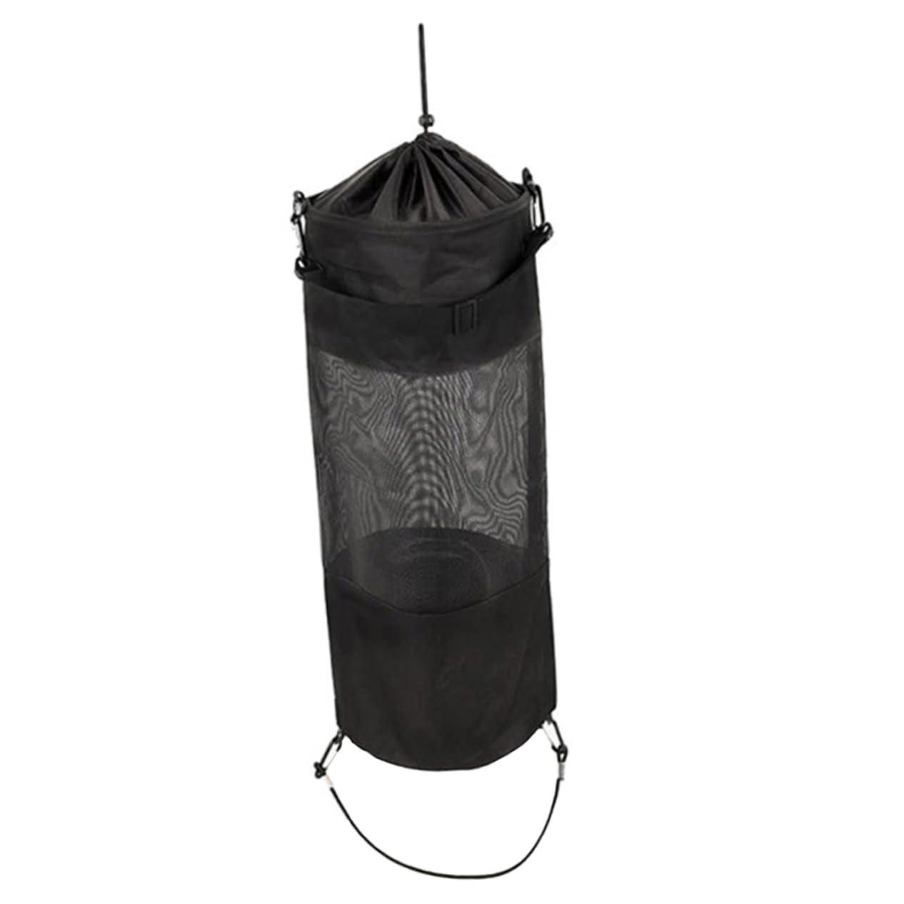 NAMOARLY Portable Outdoor Garbage Bag Holder Compact Mesh Trash Can for Boats Lightweight for Fishing Camping and Outdoor Activities Easy to Use Lanyard