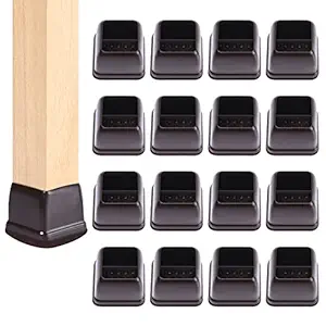 Chair Leg Protectors, Soft Thermo-Plastic-Rubber Furniture Foot Protector Pads, 24Pack Smooth Moving Table Leg Cover, Wear-Resisting Stool Leg Cap Prevent Floor Scratches and Reduce Noise, Dark Brown