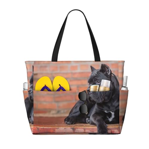 Grand sac de plage Cane Corso pour femme, cabas idéal pour vos sorties d'été