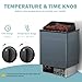 Vanbolt Sauna Heater-Electric Sauna Heaters 220V 6KW，Dry Sauna Heater with Built-in Controller，Suitable for SPA Houses,Home,Hotels Dry Saunas Built-in Controller,Suitable 260 Cu.Ft (6KW 220V)