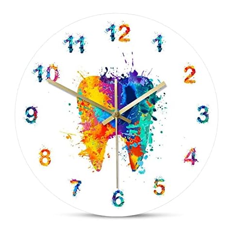 Reloj de Pared Hopper Acuarela Pintura de Dientes Cover