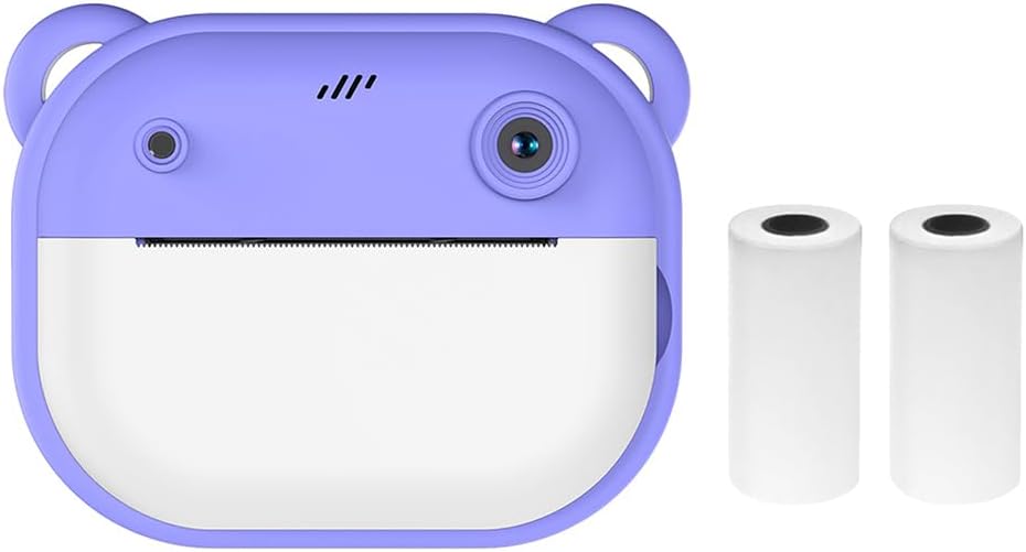 Kid Camera Children 1080P Digital Camera Thermal Print with 2.4Inch IPS Screen Photo Selfie Video Auto Focus with 2 Rolls Print Paper Birthday Gift for Girls Boys Holiday Travel