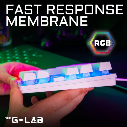 The G-Lab Keyz Caesium TKL Tastiera Gamer TKL 87 Tasti cablati USB AZERTY Francese, Retroilluminazione a LED Multicolore - Tastiera Gaming compatta senza tastierino digitale per PC/PS4/PS5- New 2024 - Tastiera gaming - Immagine 3