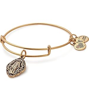 Alex-and-Ani-Divine-Guides-Expandable-Bangle-Bracelet-for-Women-Mother-Mary-Engraved-Charm-Rafaelian-Finish-2-to-35-in Alex and Ani Divine Guides Expandable Bangle Bracelet for Women, Mother Mary Engraved Charm, Rafaelian Gold Finish, 2 to 3.5 in