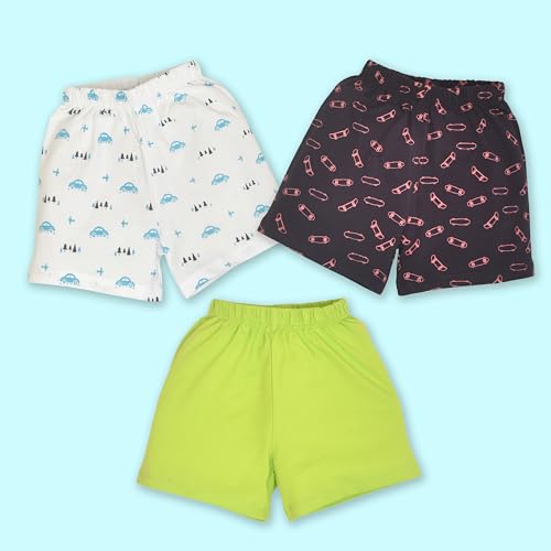 Image of LuvLap Baby Boys Regular Fit 100% Cotton Half Sleeves Boys T-Shirts and & Shorts Set Pack of 3