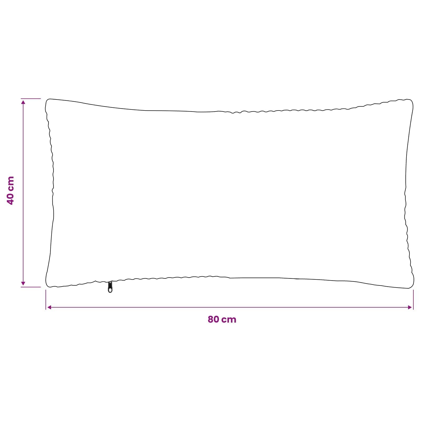 vidaXL Poszewka na poduszkę 6 pcs ALMELO niebieski 40 x 80 cm sztruks