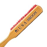 8 Inch USA Bench Broom, Counter Brush, Chemical Resistance Bristles, Two Coats of Premium Wood Lacquer...