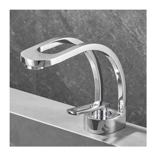 Robinet de lavabo en laiton pour laver les mains dans une salle de bains familiale moderne