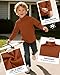 LessonZoo 3 Pack Boys Turtleneck Tops Kids Long Sleeve Shirts Turtle Neck Pullover Undershirt Youth Basic Layer Warm Tops(Beige, Caramel, Dark Red,9-10 Years)