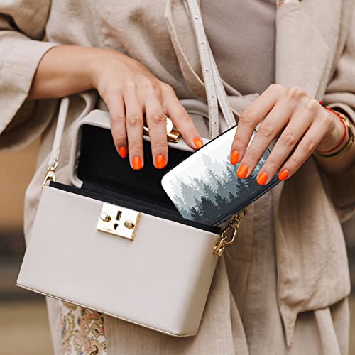 Image of Credit Card Holder, Mini Aluminum Card Wallet RFID Blocking Slim Metal Hard Card Case for Women Men, Ink Forest