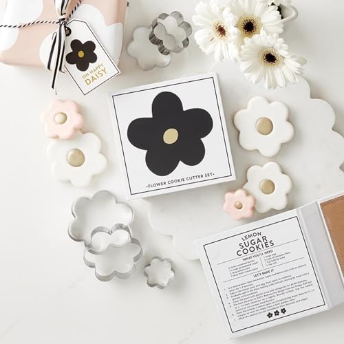 Kit de cuisson pour biscuits avec moules et emporte-pièces fleurs pour sablés parfaits - 6