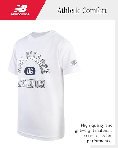 New Balance Boys Athletic Shorts Set - 2 Piece Cotton Blend Jersey Shirt and Active Basketball Shorts for Boys (Sizes: 8-12)3