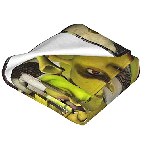Soft Anime Cozy Flannel Blanket Shrek Couch Sofa Lightweight Bed Plush Cartoon Throw Blanket 40"X50" #TOP4