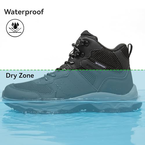 Image of ANJOUFEMME Women's Waterproof Hiking Boots Lightweight Non-Slip Outdoor | Trekking, backpacking, camping, breathable & durable