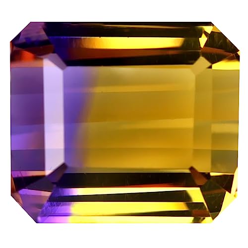 Amétrine naturelle du Brésil 15.80 ct taillée en octogone pour création de haute joaillerie
