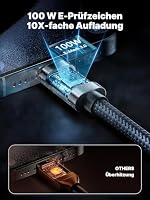 USB C auf USB C Kabel [ 2Stück 3M+3M ] 100W Schnellladekabel USB C auf USB C 5A PD 4.0 USB C Ladekabel für iPhone 16 Pro Max, iPhone 15, Samsung S24 S23 S22, iPad Pro, MacBook Pro/Air, Pixel – Ansicht 5