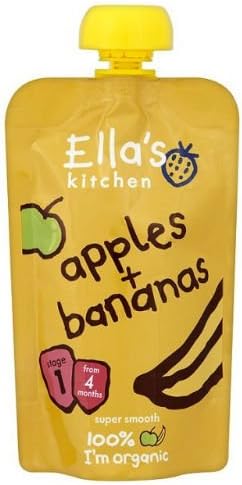 Ella's Kitchen Organic Apples & Bananas Stage Baby Food 1 120g