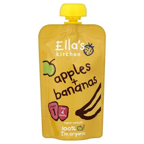 Ella's Kitchen Organic Apples & Bananas Stage Baby Food 1 120g