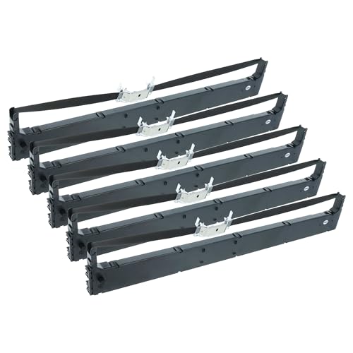 vhbw 5x cinta tinta mecanográfica de nailon para impresora matricial compatible con Tally Genicom T2340 reemplaza Tally 044830