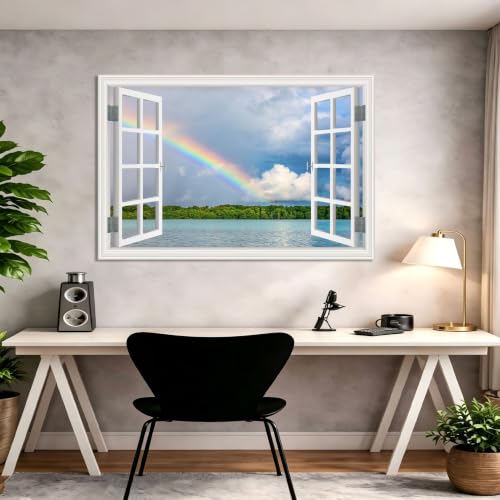 Cuadro lienzo efecto ventana que ilumina habitaciones sin ventanas 4