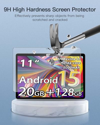 Protector de pantalla vidrio templado 9H para HUIHUANG T5 11" miniatura 4