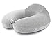 JFSKD Reisekissen Nackenkissen Weiches Memory Foam Baumwolle U-Förmiges Nackenhörnchen Nackenstützkissen für Erwachsene & Kinder-Flugzeug, Zug, Auto, Büro oder Camping Nicht aufblasbar,Gray