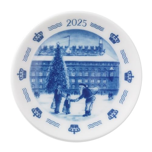  Royal Copenhagen 1074927 Mini Placket Mini Placket Blu da collezione, edizione 2025 Christmas in Copenhagen, diametro 8 cm