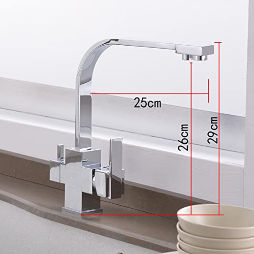 Robinet de cuisine 3 en 1 pour eau potable propre et filtrée sans second trou