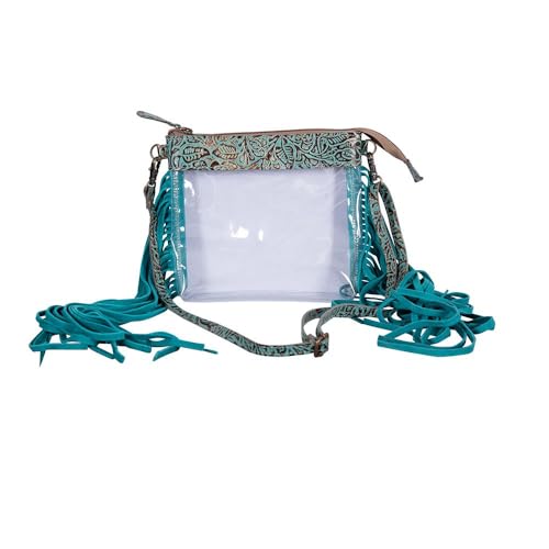 Myra Bag Clear Bag for Women - Western Upcycled Leather Shoulder Bag Tiffany3