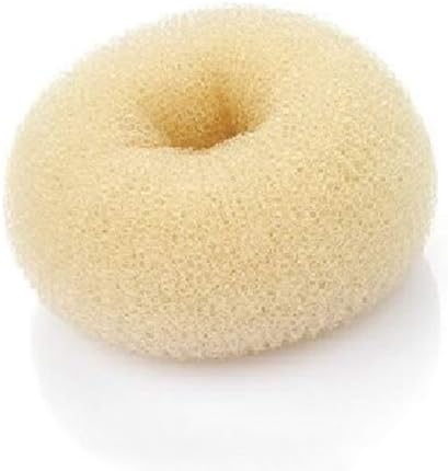 Beaute Galleria Hair Donut Bun Maker Ring Style Mesh Chignon Ballet Sock Bun (Mini, Beige/Blonde)