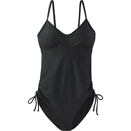 prAna Women's Moorea One Piece Swimsuit, Large, Black