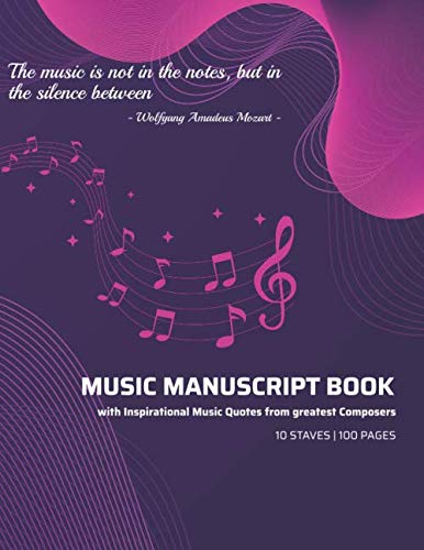 Music Manuscript book: Standard blank Staff sheet music composition notebook for composing music and wringing music notation for musicians and kids to
