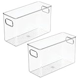 mDesign Baby Food Organizer Bin for Breast Milk Storage Bags/Formula - Pack of 2, 10
