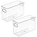 mDesign Baby Food Organizer Bin for Breast Milk Storage Bags/Formula - Pack of 2, 10" x 4" x 6", Clear