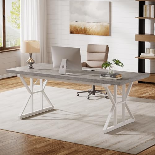 Tribesigns 70.86-Inch Large Executive Desk, Industrial Home Offic...