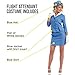 fun shack Flight Attendant Costume Women Blue, Retro Airline Stewardess Outfit with Hat & Gloves X-Large