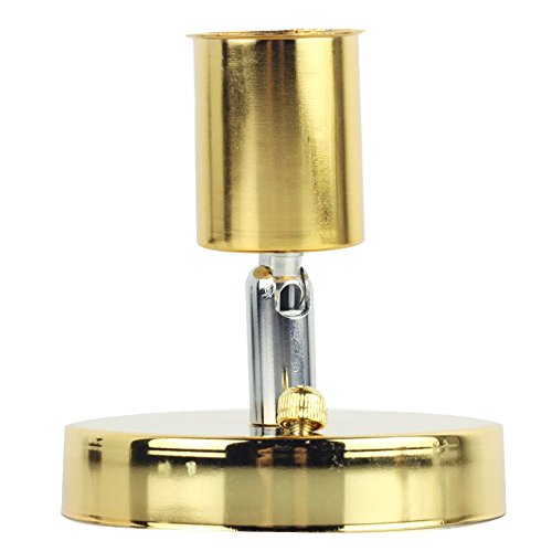 Plafonnier rétro minimaliste - 1 ampoule - Orientation réglable - Design vintage - Simple - En fer - Pour cuisine, couloir, appartement - Galerie - Diamètre : 10 cm - E27 - Doré Cover