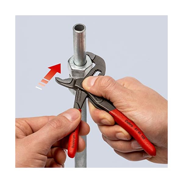KNIPEX Cobra®, Wasserpumpenzange | Rohrzange, klein, Chrom-Vanadium, Rostschutz atramentiert, 150 mm, 87 01 150 – Bild 8