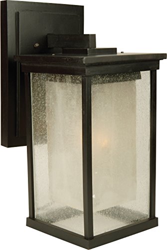 Craftmade Z3724-OBO Riviera Outdoor Wall Mount Sconce Lighting, 1-Light, 100 Watts, Oiled Bronze (8 W x 17 H)
