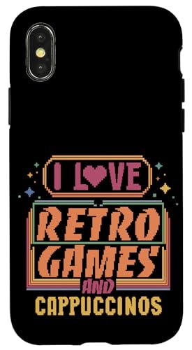 I Love Retro Games and Cappuccinos Q[}[R[q[ X}zP[X iPhone X/XS p