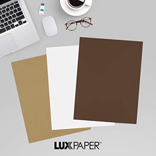 Luxpaper 8.5" X 11" Cardstock | Letter Size | Chocolate Brown | 100Lb. Cover (183Lb. Text) | 50 Qty #TOP6