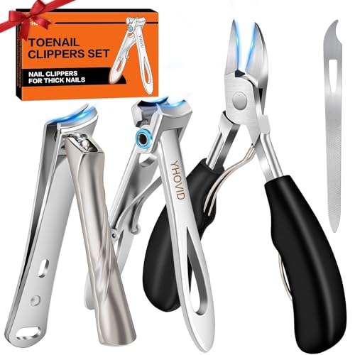 Toe Nail Clippers for Men, Toenail Clippers for Thick Nails for Seniors, German Ultra Sharp...